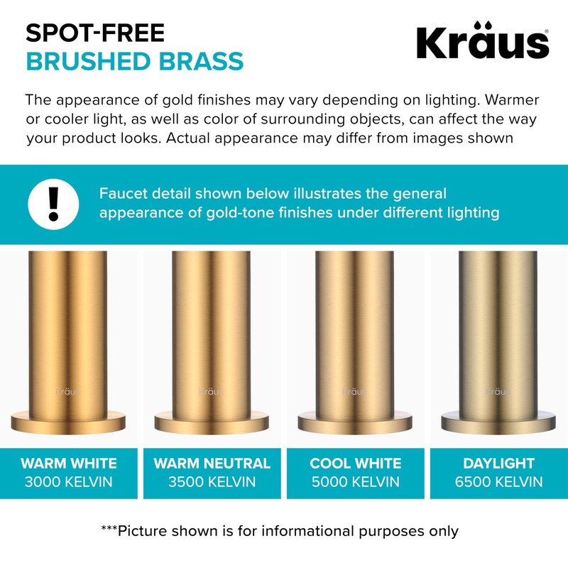 KRAUS Pop-Up Drain in Brushed Gold, PU-10BG