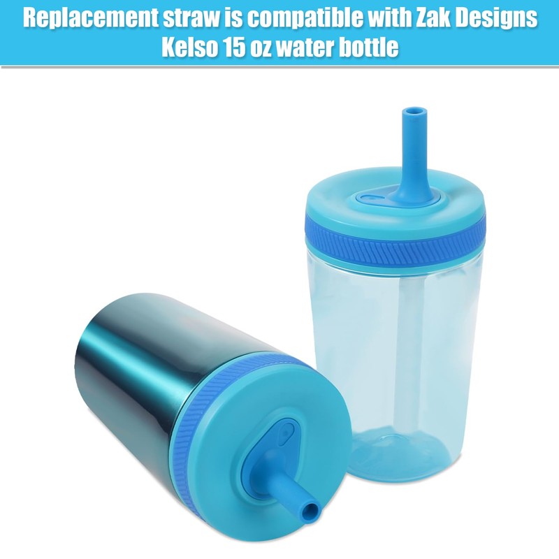 6pcs Replacement Straws for Zak Designs Kelso 15 oz, with