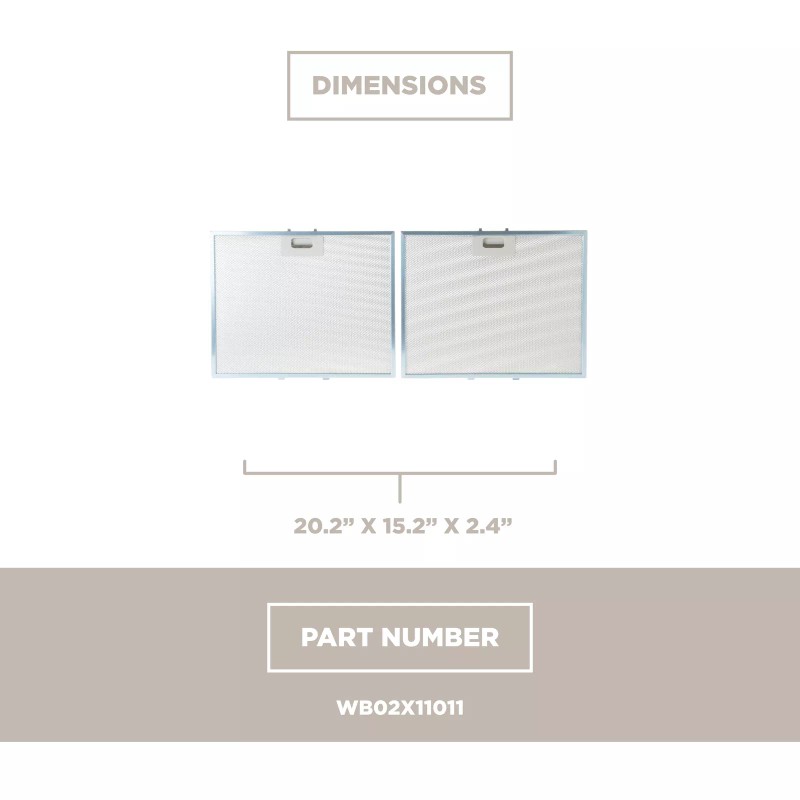 GE Appliances WB02X11011 Range Hood Grease Filter