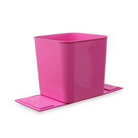 HAUSSIMPLE Car Trash Can 1.4 Gallon with Stability Flap & Magic Strips — No-Tip Leakproof Car Garbage Bin for Car Floor, Mats, Front or Back Seat, SUV, Truck, Van, Vehicle Interior Organizer (Pink)