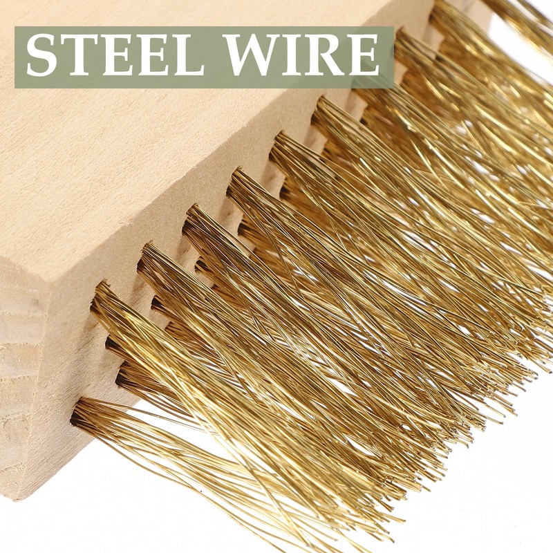 DOITOOL Weeding Wire Brush with Scraper Tools, Moss Removal Deck