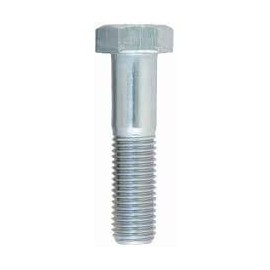 1 1/2-6 x 5 1/2 Hex Head Bolts, Steel Grade 2 Hex Head Cap Screws, Steel, Zinc Plating, Part THD Coarse Thread, Diameter: 1 1/2 inch, Length: 5 1/2 inches, Thread Length: 3.25 inches (Quantity: 4)