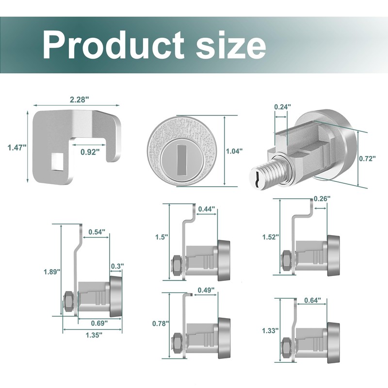 Yqwwda 3 Pcs Mailbox Lock, National L-1172C Mailbox Lock Replacement