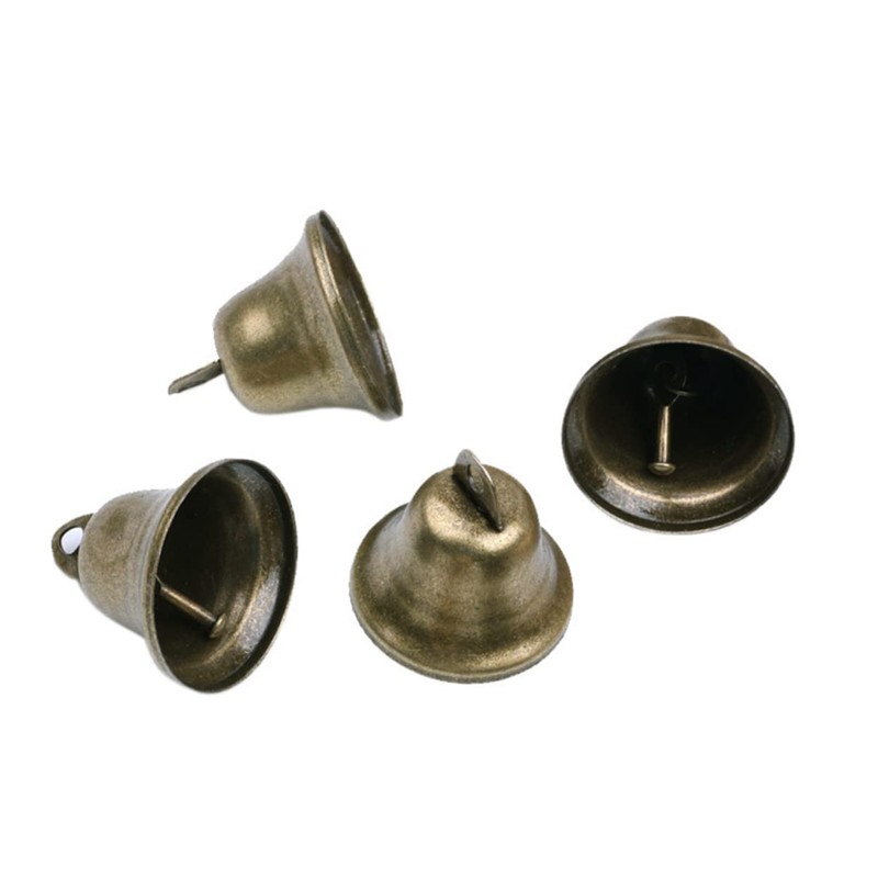 VILLFUL Polished Brass Hand Call Bell 20pcs Decorative Bells for