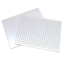 Pacon® 2-Sided Math Whiteboards, 1/2" Grid/Plain, Pack of 10