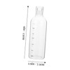 Mipcase Large Capacity Transparent Plastic Water Bottle with Scale Leak