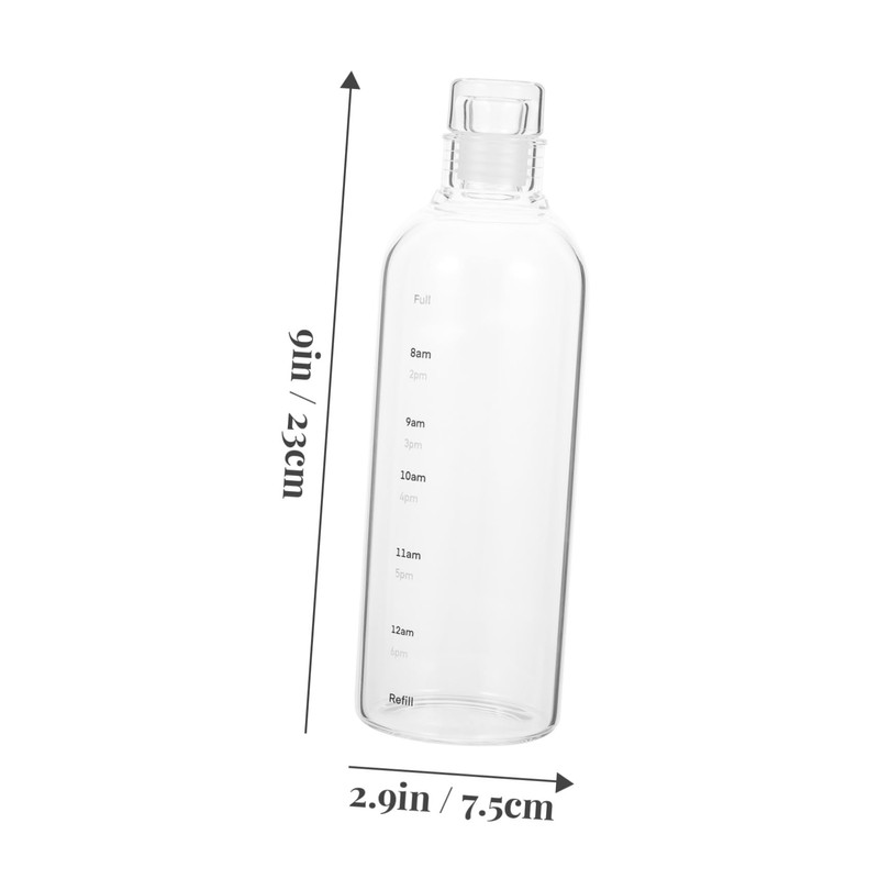 Mipcase Large Capacity Transparent Plastic Water Bottle with Scale Leak