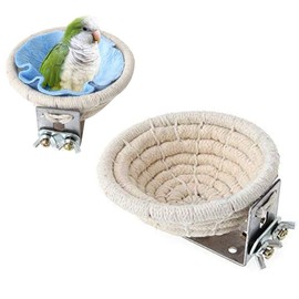 MEISO Cotton Rope Breeding Nest Bird Bed Budgie Parakeet Cockatiel Canary Finch Rose Head Small Parrot Nesting Box