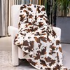 Fleece Blanket for Kids Boys Girls Soft Cow Print Throw