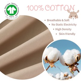 Simple&Opulence 100% Organic Cotton Sheet Set for Kids Teens, 4 Pieces Soft Bed Sheets Boy Girl Warm Adorable - Alpaca, Full