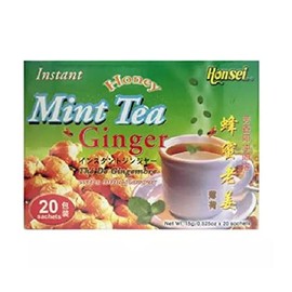 Honsei Instant Honey Mint Ginger Tea (20s x 15g) 300g - Honsei Instant Ginger Honey Tea is the perfect harmony of Ginger, Honey and Tea. It is easy to prepare and has a great flavour