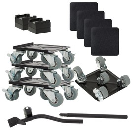 Giftezon Heavy Duty Furniture Mover pro Set, Carbon Steel Dolly Set, Furniture Lifter with 5 Wheels 360° rotable Bearing 1500 lbs, Easy to Use Furniture Movers with Lockable Wheels