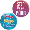 Creanoso Stop the War Pinback Button (1-Set X 10 Buttons)