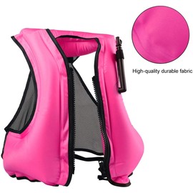 Rrtizan Swim Vest for Adults, Buoyancy Aid Swim Jackets - Portable Inflatable Snorkel Vest for Swimming, Snorkeling, Kayaking, Paddle Boating and Other Low Impact Water Sports Safety(Pink)