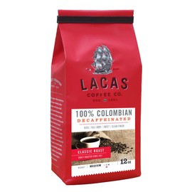 Lacas Coffee Company 100% Colombian Decaffeinated Whole Bean 12 oz.