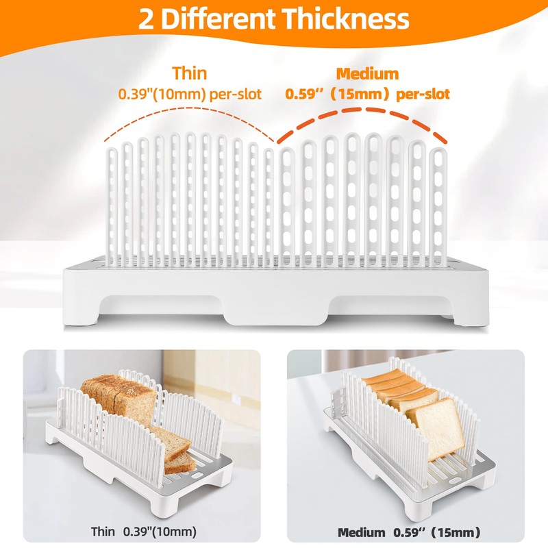 HAYAWEY Bread Slicer for Homemade Bread; Sourdough Slicing Guide with
