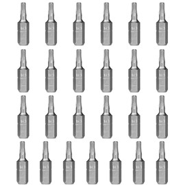 HPHOPE T15 Bits, T15 Torx Bit x 25mm, 1/4" Hex Shank Screwdriver Bits Sets, 25 Bits per Box