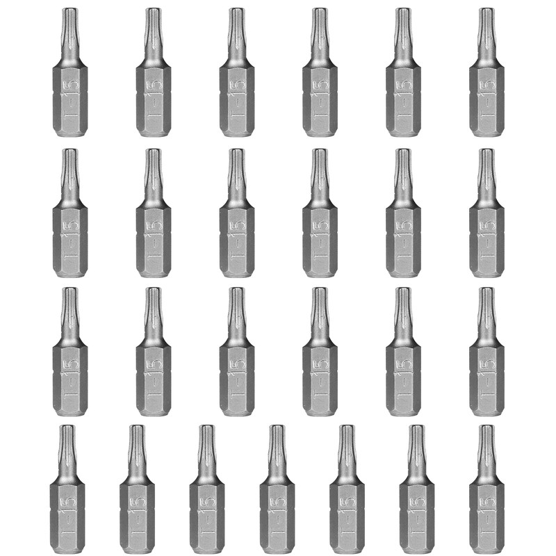 HPHOPE T15 Bits, T15 Torx Bit x 25mm, 1/4" Hex