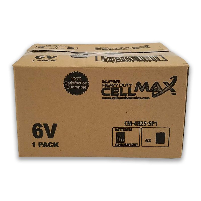 CellMax, 6-Volt Super Heavy Duty, Lantern Battery - 6 Pack