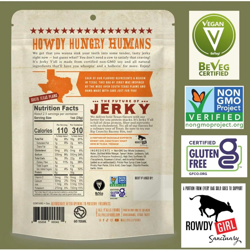 It's Jerky Y'all Plant Based Jerky SWEET & SPICY |