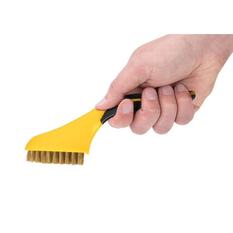 100% Brass Wire Brush | 8 Inch Handle | Rubber