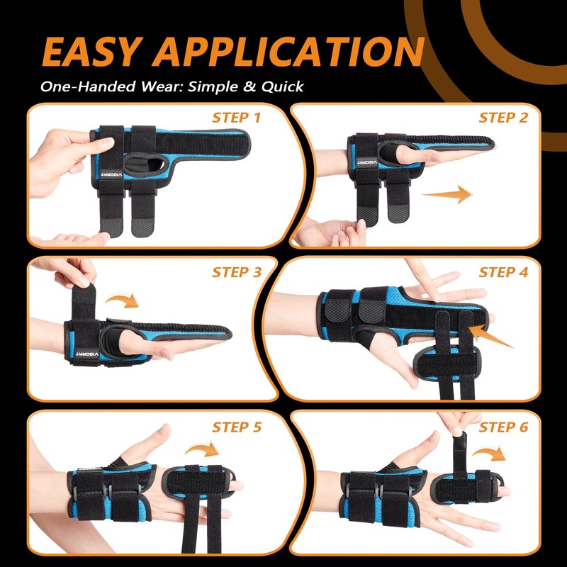 VIGORFIT 2 Finger Splint for Trigger Finger, Broken Fingers, Knuckle