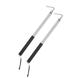 THMMN RV Awning Puller Easy Reach Rod Opener Pole Portable Telescopic Retractable Accessories Parts for Canopy Stainless Steel - 2Pack