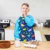 Kids Art Smock, Waterproof Artist Blue Dinosaur Aprons Paint Art
