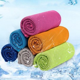 Instant Cooling Wet Sports Towel Ice Blue 6ea