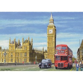 Routemaster RM London Bus Houses of Parliament Black Cab Birthday Card