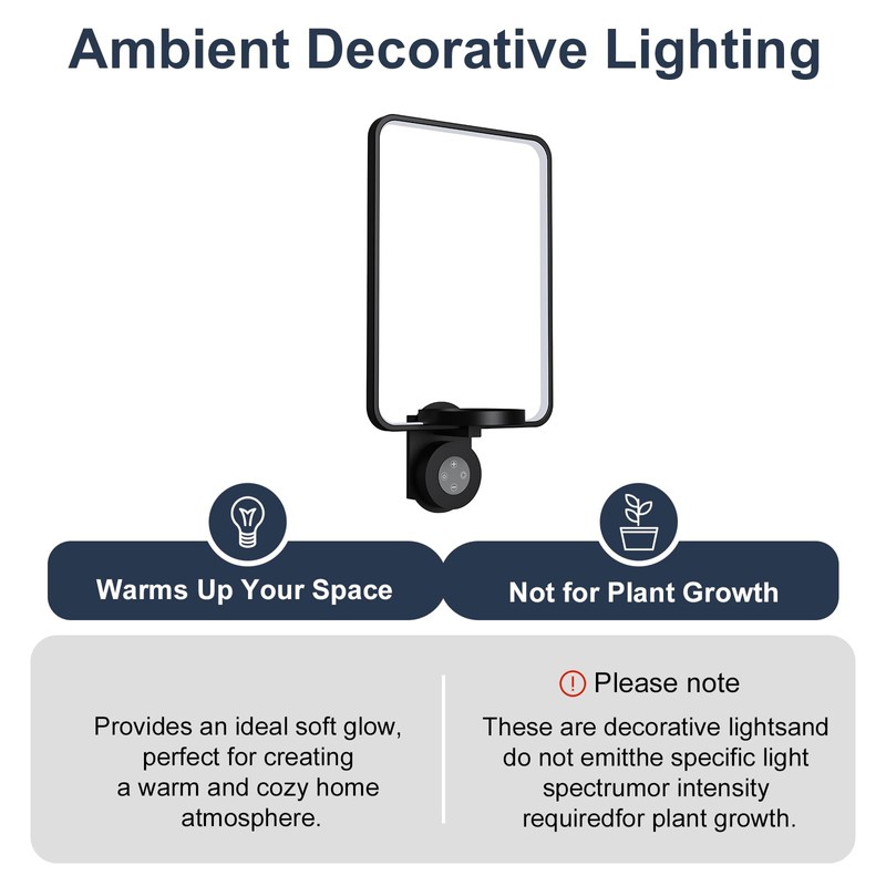 Starxing Wall Plant Holder with Light, 2 Pack Plant Wall