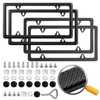 DCRCFIBER Real Carbon Fiber License Plate Frame, 100% Pure Carbon
