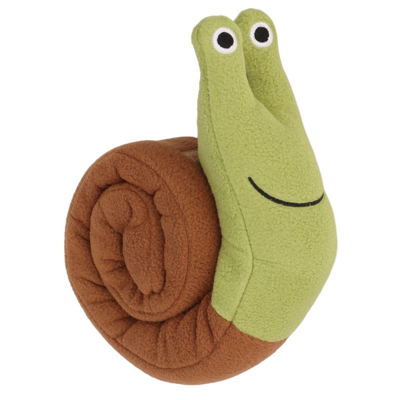 Snail Squeaky Dog Toys Polyester Teething Puzzle Interactive Puppy Chew