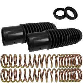JINFANNIBI Front Fork Boots Rebuild Kit Oil Seals Springs for Honda CL125S CT90 S90 CL90