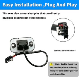 Rear View Back Up Camera Compatible with Kia Soul 2010-2013 Replaces 957602K100 95760-2K100-I7 Color Yellow
