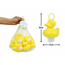 eMKay® Pack of 20 Weighted Ducks with Hooks – 7 cm Durable Plastic Hook-a-Duck Game Toys in YELLOW Colour for Fundraisers, Bath Toys, Pool Play, water games, Duck Fishing set, Fairs & Party Games