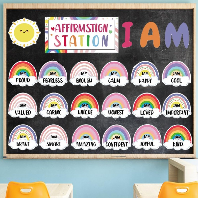 Summer Bright Affirmation Station Bulletin Board Set Motivational Posters Classroom