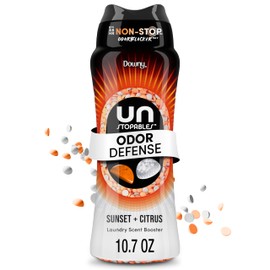 Downy Unstopables Fusions Scent Duos Laundry Scent Booster Beads, Sunset and Citrus Scent, 10.7 OZ, 24hr non-stop freshness with 2 in 1 dual scent laundry scent beads