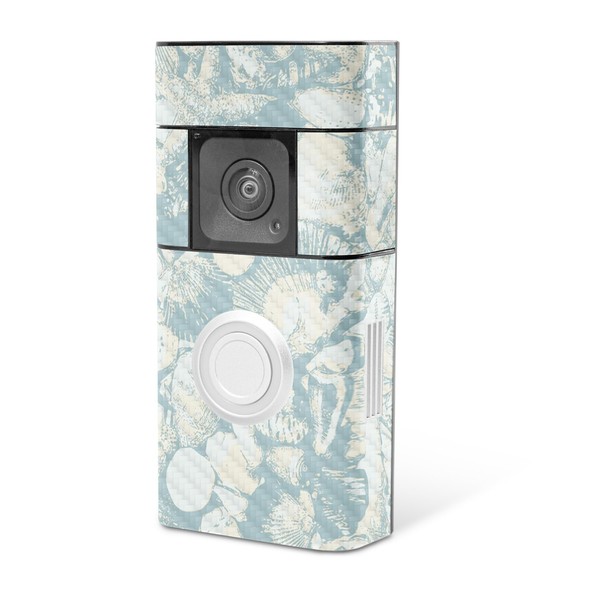 MightySkins Carbon Fiber Skin Compatible with Ring Video Doorbell Plus
