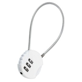 TOP-VIGOR Zahlenschloss, 20,3 cm, 3-stellig, wasserdicht, zurücksetzbar, Vorhängeschloss mit Drahtseil, 20 cm, Sicherheitskabelschloss, Diebstahlschutz, Vorhängeschlösser für Gepäck, Fitnessstudio,