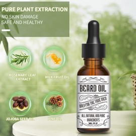Beard Growth Oil for Men - Beard Conditioner Oil Rich in JOJOBA Oil & Sweet Almond Oil Multiple Natural Extracts - Beard Softener and Care-Strengthens & Moisturizes Beard (1 Fl Oz, Glamour Movement)
