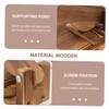 GRIRIW 1Pc Wooden Dumpling Wrapper Presser Tool for Kitchen Manual