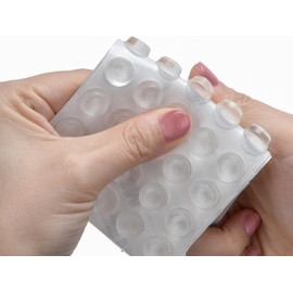 256Pack Clear Cabinet Door Bumpers, 1/2" Diameter Rubber Bumpers Self Adhesive Sound Dampening Pads for Drawer Bumpers, Cabinet Stoppers, Glass Tops, Picture Frames, Kitchen Furniture Dampening Noise