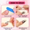 Sethexy Long Square Pink Nails Press Cat's Eye Colour Gradient