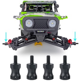 WEFEINO 4Pcs RC Wheel Hex Adapter Extenders +15mm for 1/10 Hammer Rey, Lasernut U4 Rock Truck RC Buggy Car