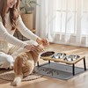 Elevated Cat Food Bowls with Mat Whisker Friendly, 15°Tilted Raised