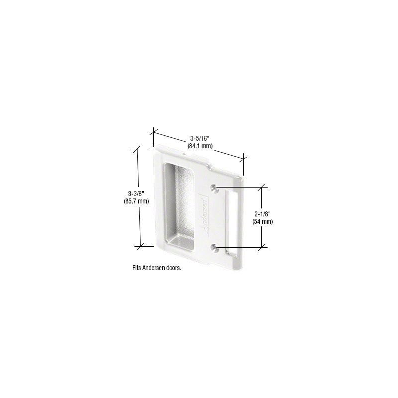 CRL White Plastic Andersen Sliding Screen Door Inside Pull With