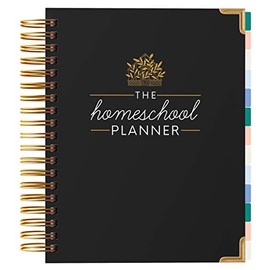 The Homeschool Planner: Beautiful Undated Homeschool Planner with Monthly Tabs | To Do List, Goals, Meal Planning & Academic Tools | Homeschooling, Distance Learning & Family Organizer | Gold Spiral