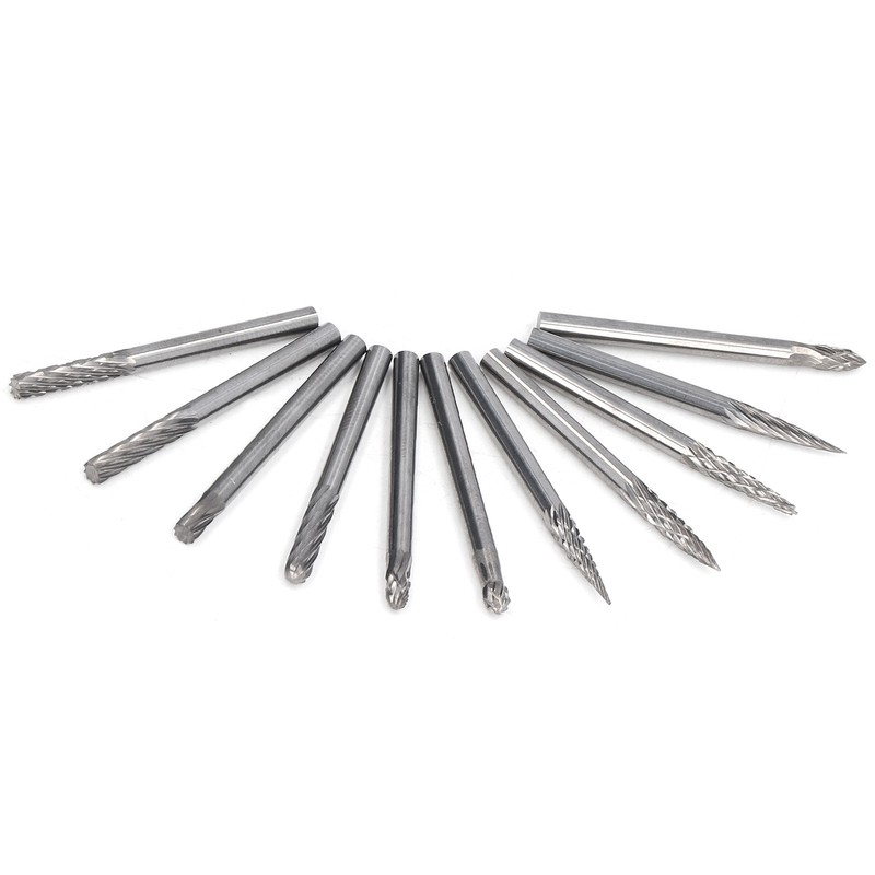 20Pcs Tungsten Carbide Burr Set Cutter Bit Cone End Mill