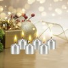Mega Candles 12 pcs Unscented Silver Votive Candles, Hand Poured